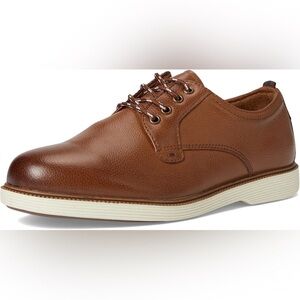Florsheim Brown Leather Lace-Up Kids Dress Shoe